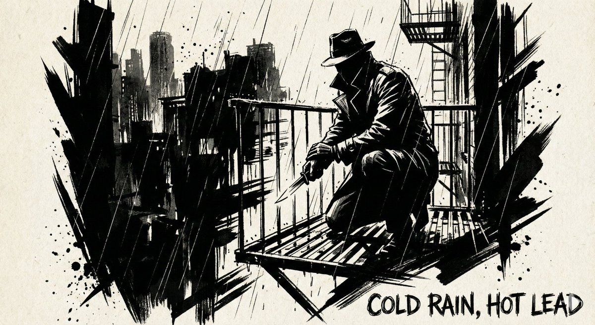 Comic / Storyboard - Ink Noir Splatter Portrait - Image 3