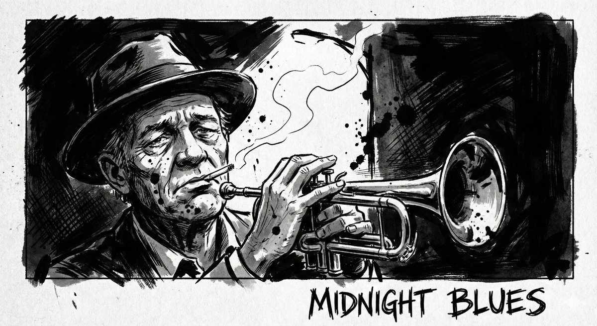 Comic / Storyboard - Ink Noir Splatter Portrait - Image 4