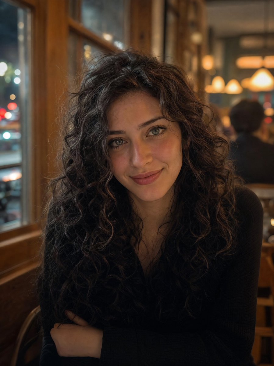 Profile / Avatar - Cozy Night Café Portrait - Image 1