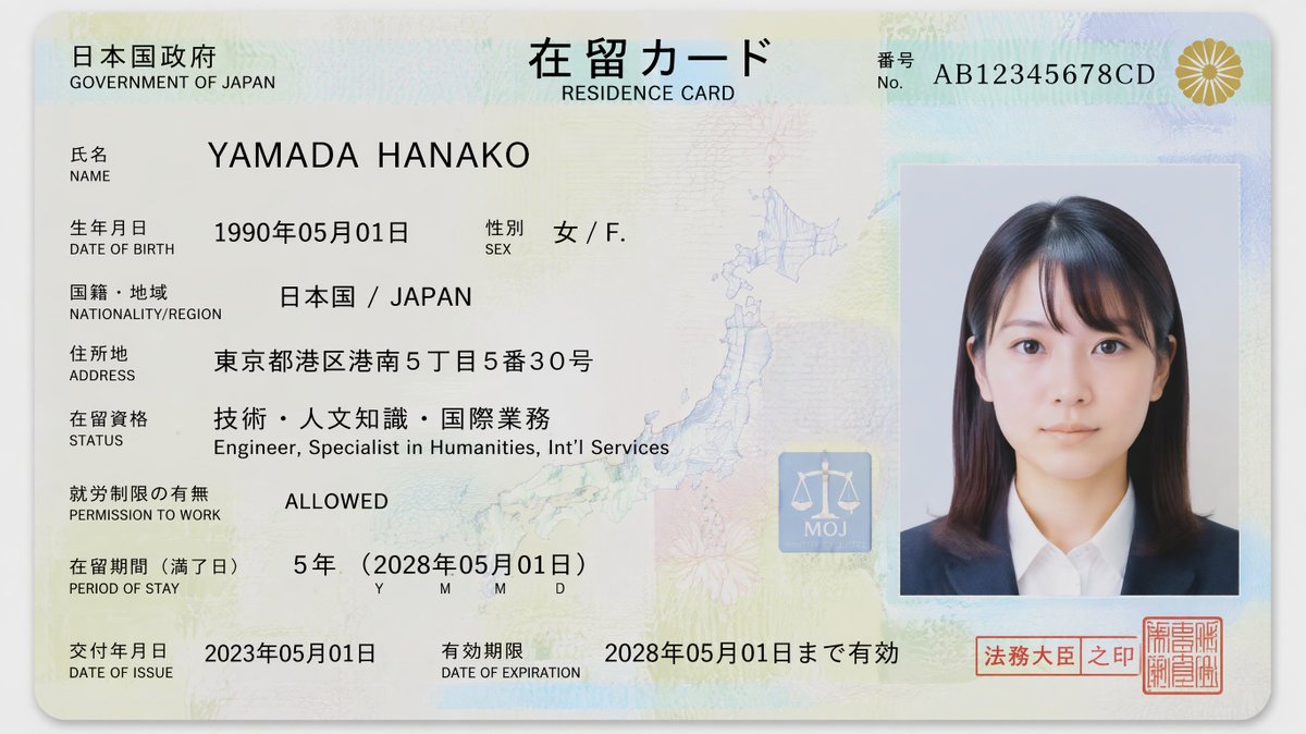 E-commerce Main Image - Authentic Japanese Residence Card - Image 1