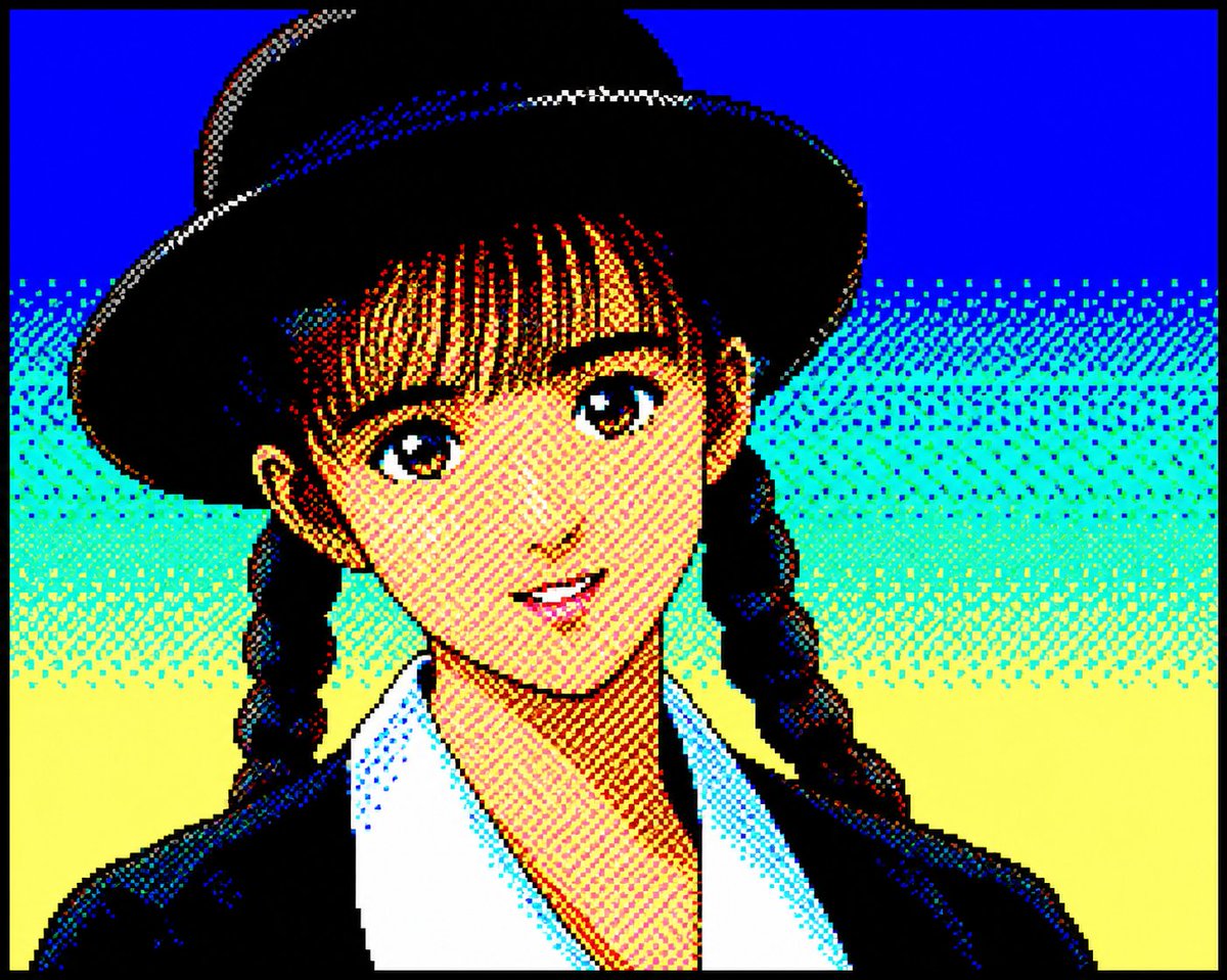 Profile / Avatar - Retro PC-88 8-Bit Anime Portrait - Image 1