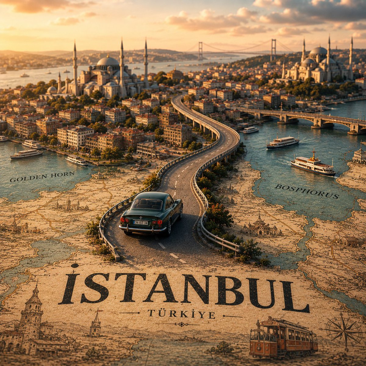 Tilt-Shift City Map Scene example 4