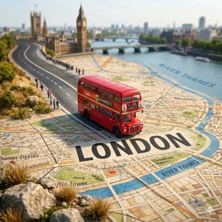 Infographic / Edu Visual - Tilt-Shift Travel Map Diorama - Image 4