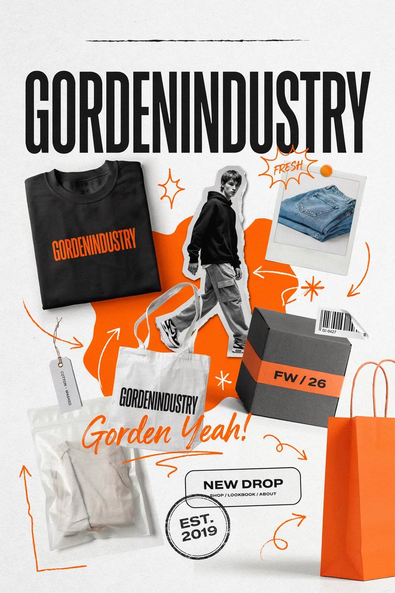 Streetwear Brand Drop Collage Poster