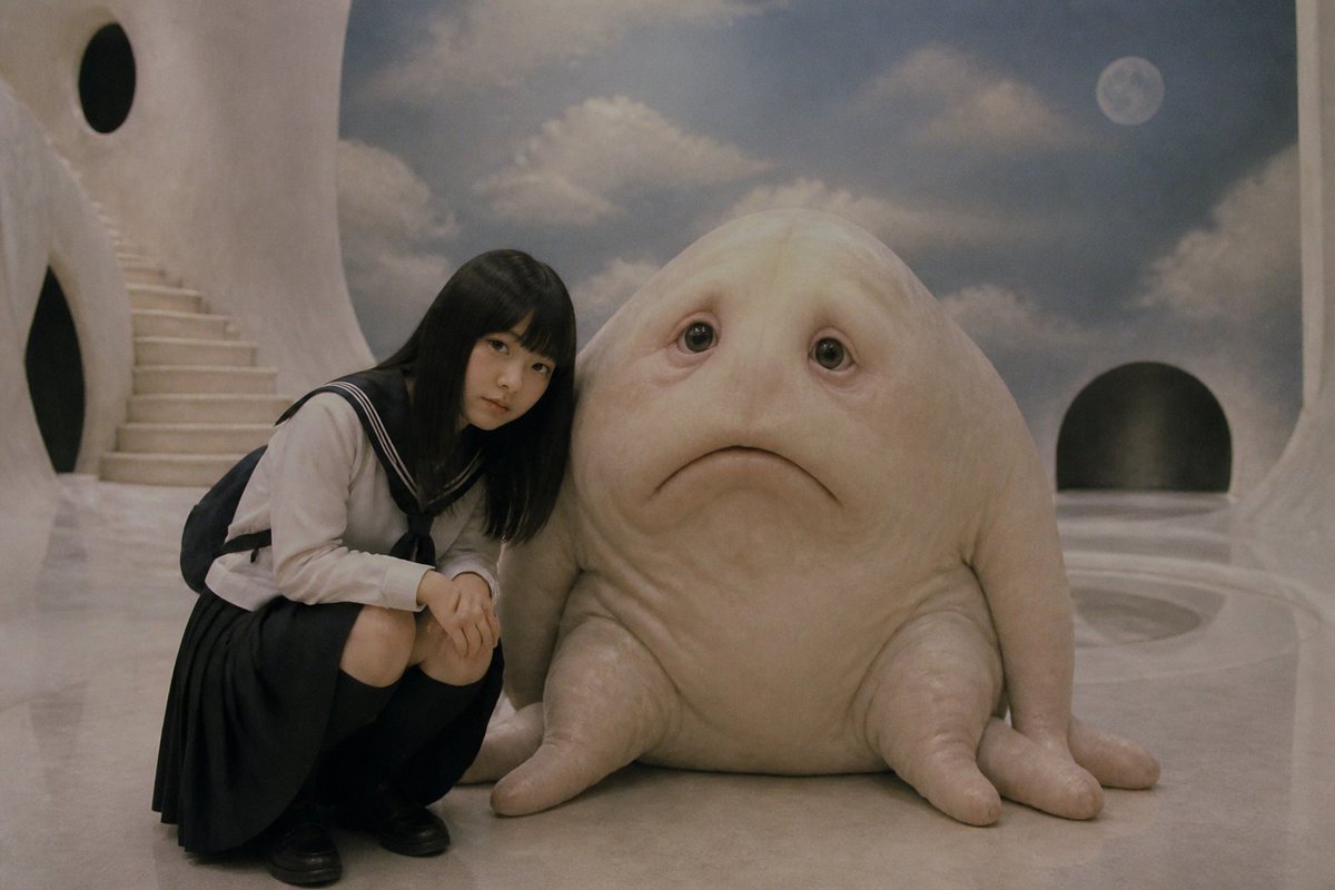 Profile / Avatar - Surreal Schoolgirl and Blob Creature - Image 1