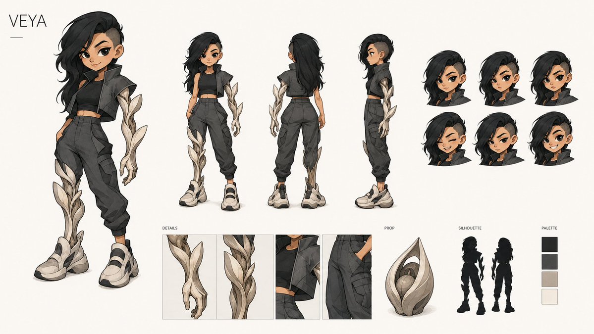 Comic / Storyboard - VEYA Character Design Sheet - Image 1