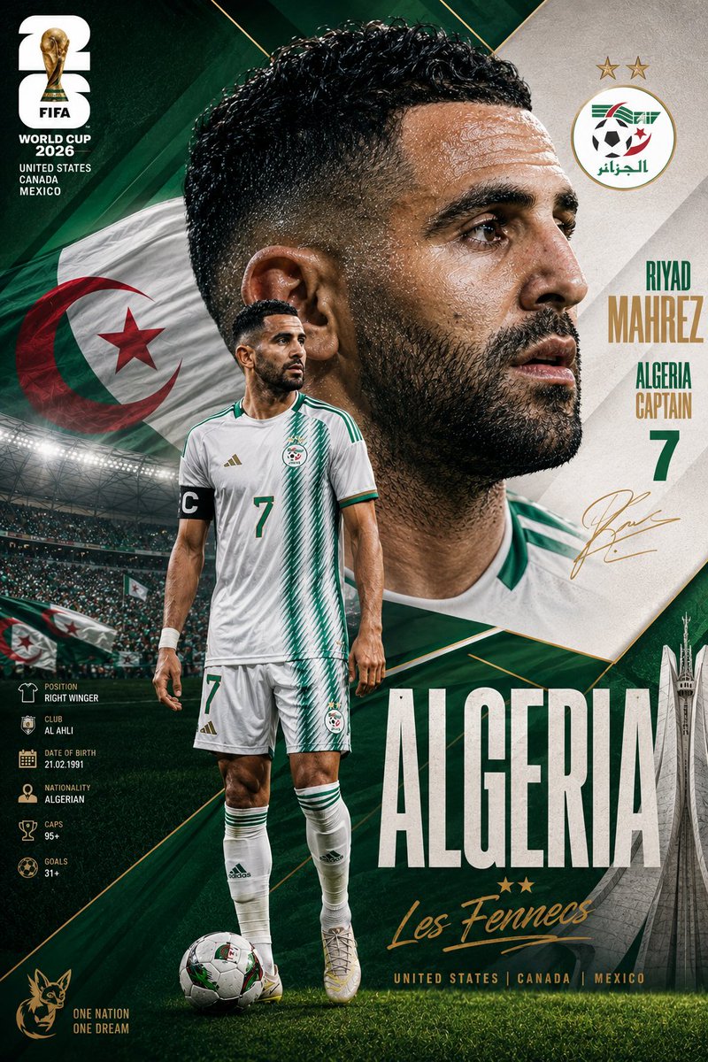 Product Marketing - Algeria World Cup Captain Poster - Image 1