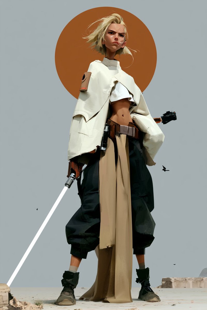 Profile / Avatar - Futuristic Female Jedi Desert Portrait - Image 1