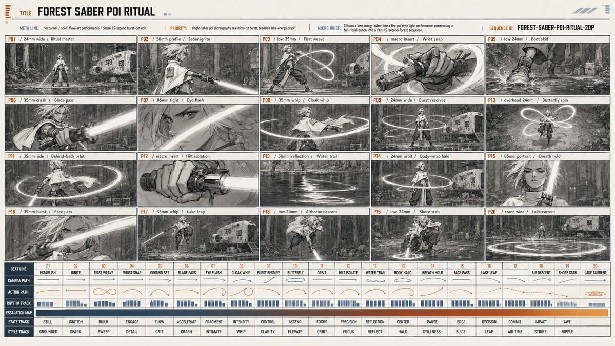 Comic / Storyboard - Forest Saber Ritual Storyboard Sheet - Image 1