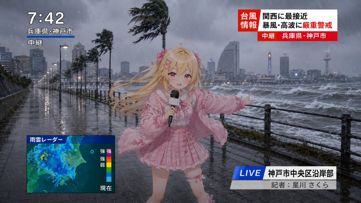 Social Media Post - Anime Typhoon Live News Reporter - Image 1