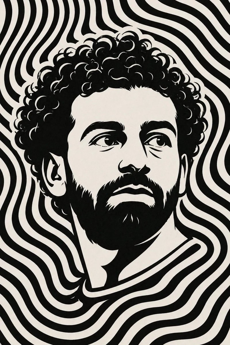 Black and White Optical Illusion Portrait example 2