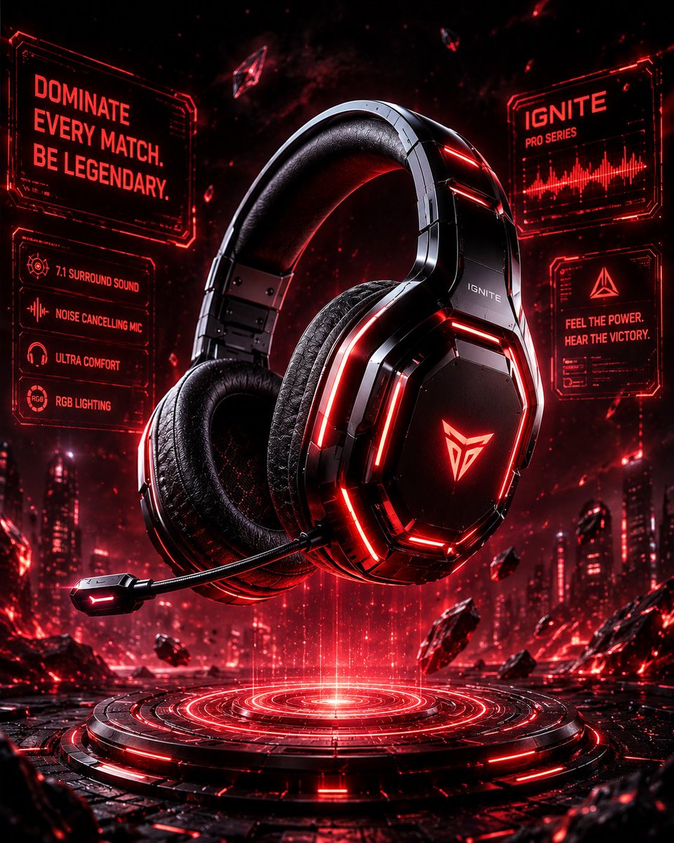 E-commerce Main Image - Futuristic Gaming Headset Render - Image 2