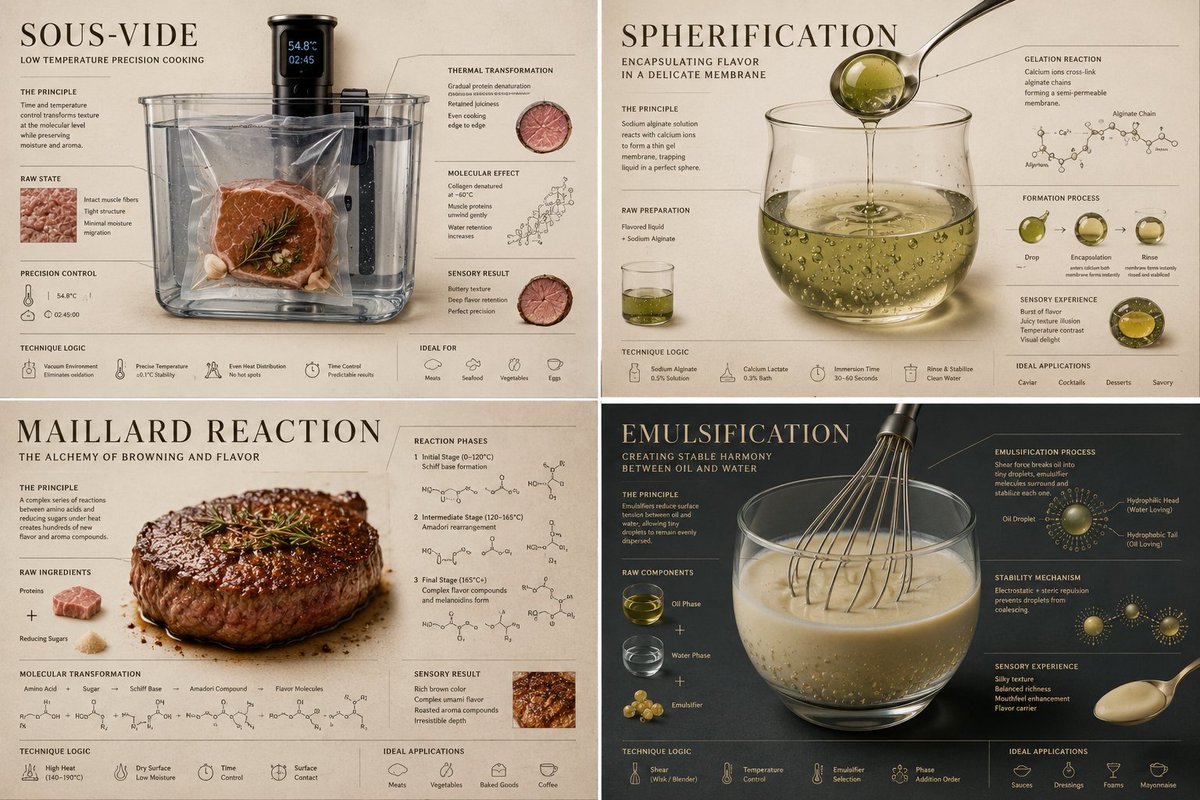 Infographic / Edu Visual - Luxury Culinary Chemistry Poster - Image 1