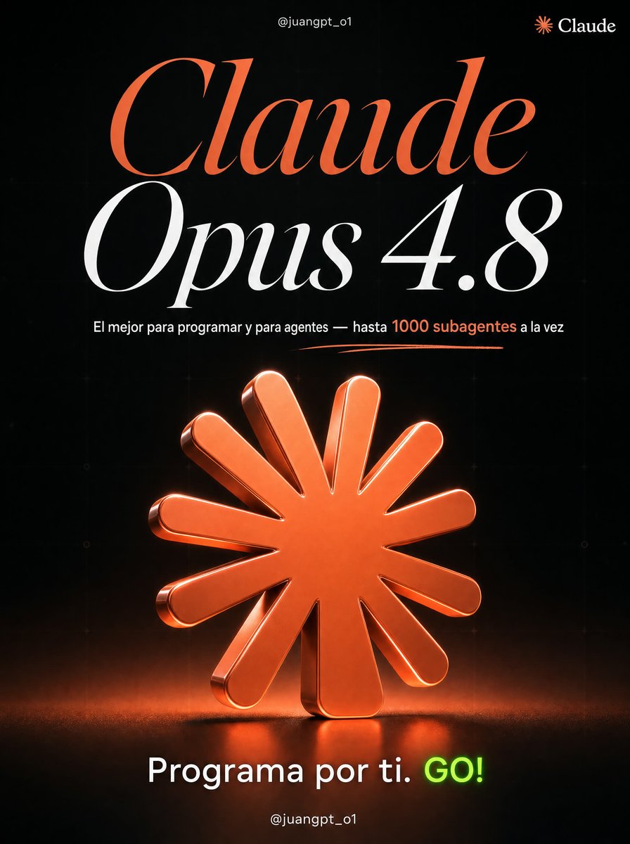 Infographic / Edu Visual - Claude Opus 4.8 Hero Slide - Image 1