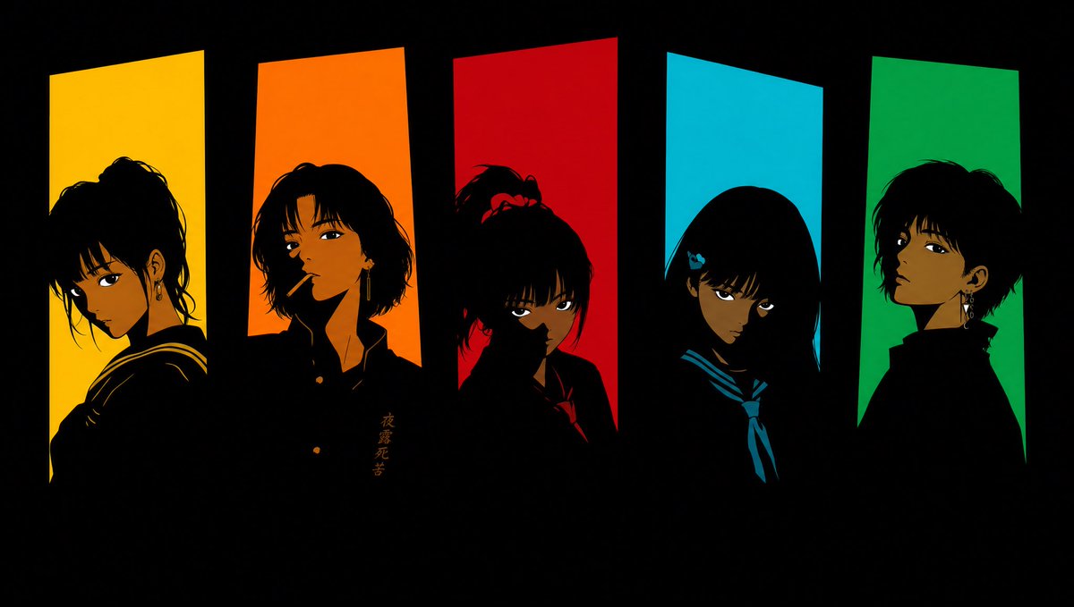 Five 1980s Delinquent Anime Girls example 2