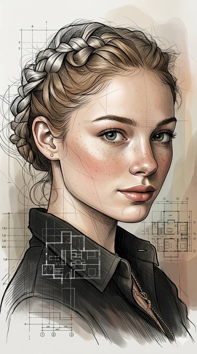 Profile / Avatar - Architectural Ink Digital Portrait - Image 1