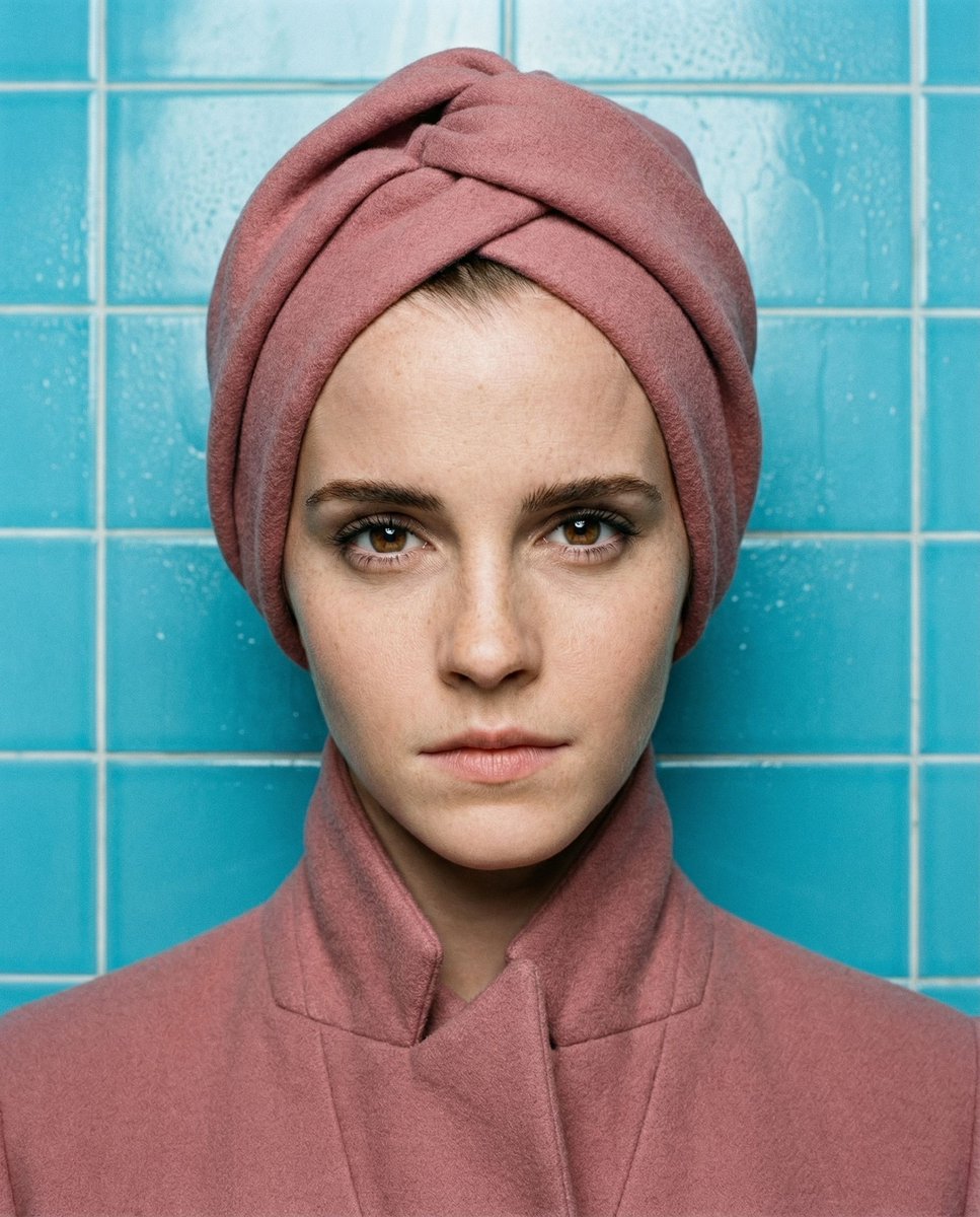 Profile / Avatar - High-Concept Editorial Portrait in Dusty Rose - Image 1