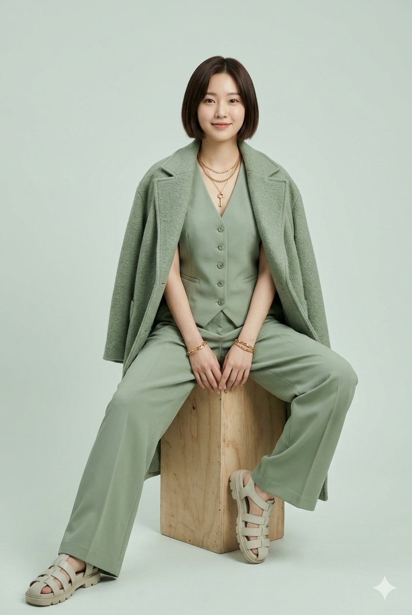 Product Marketing - Sage Green Monochrome Fashion Lookbook - Image 1
