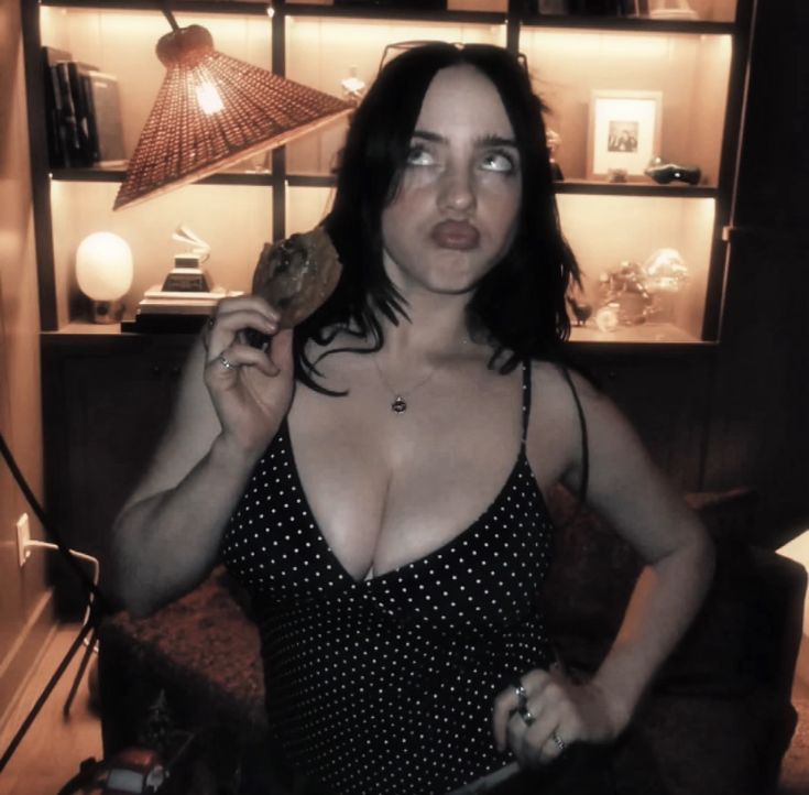 Social Media Post - Billie Eilish Inspired Sepia Candid Portrait - Image 1