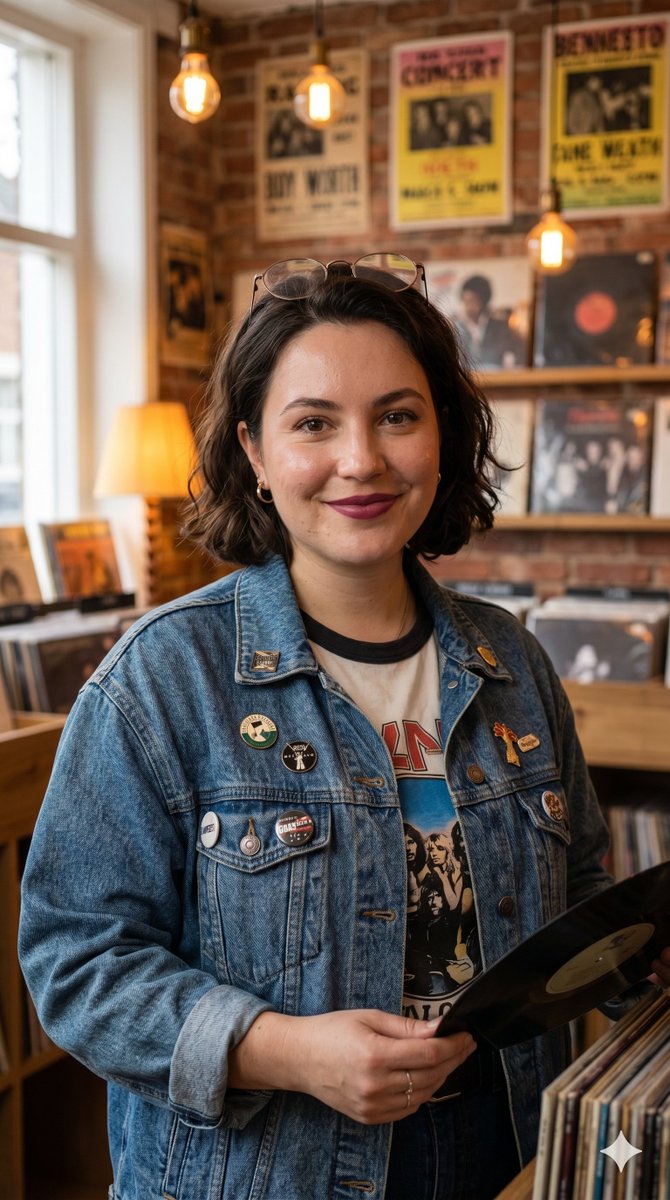 Product Marketing - Vintage Record Store Owner Editorial - Image 1