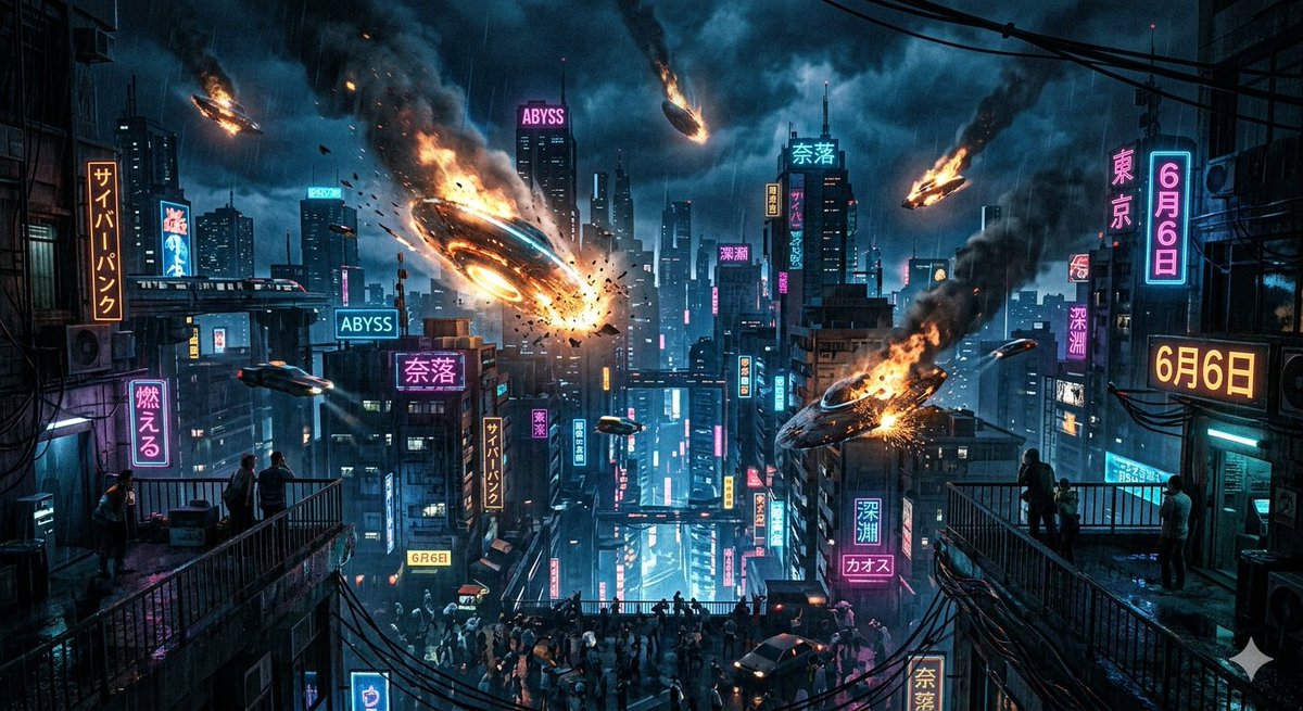 Game Asset - UFO Crash in the Abyss (Cyberpunk) - Image 1