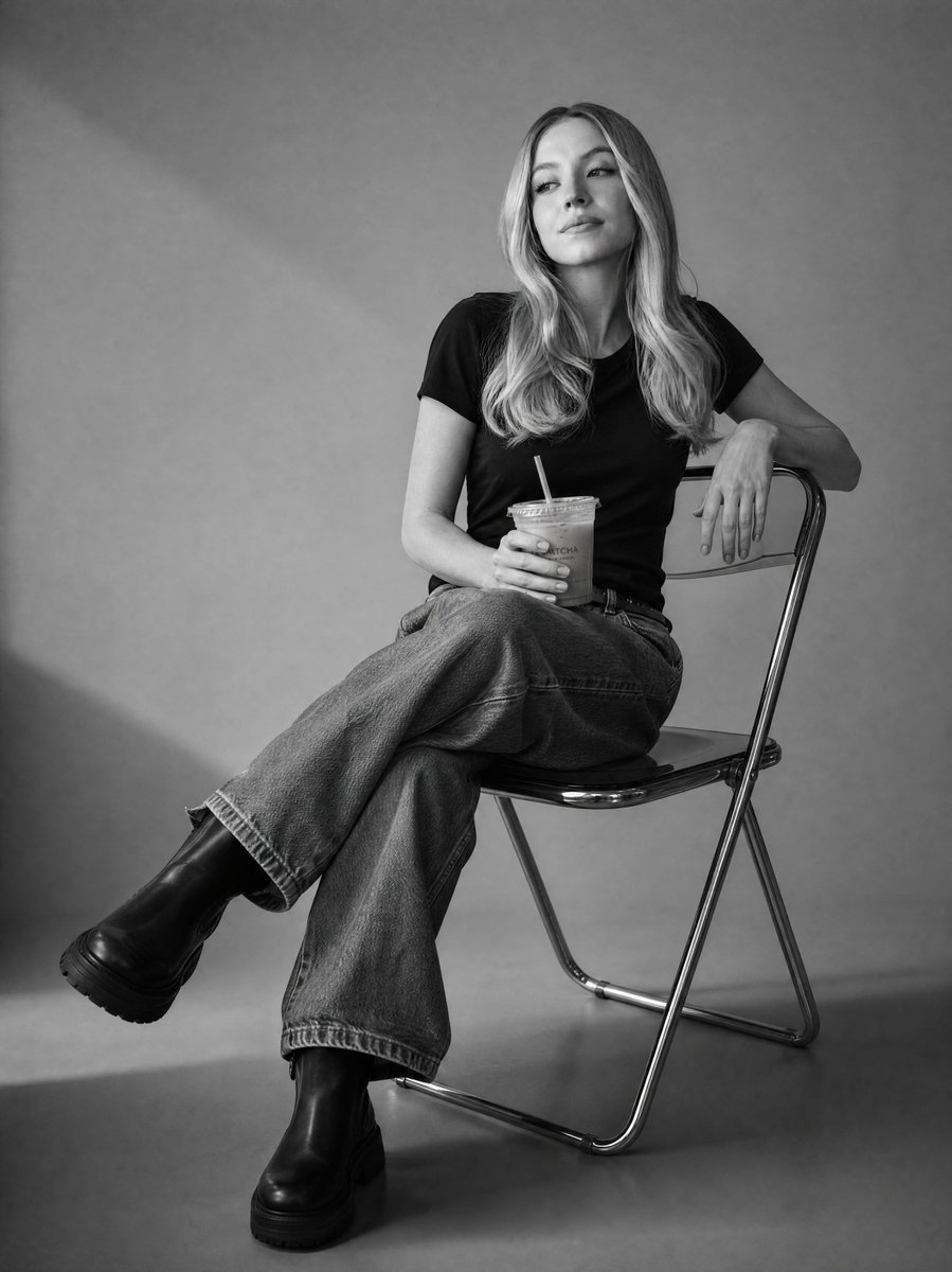 Social Media Post - Black and White Studio Portrait - Image 1