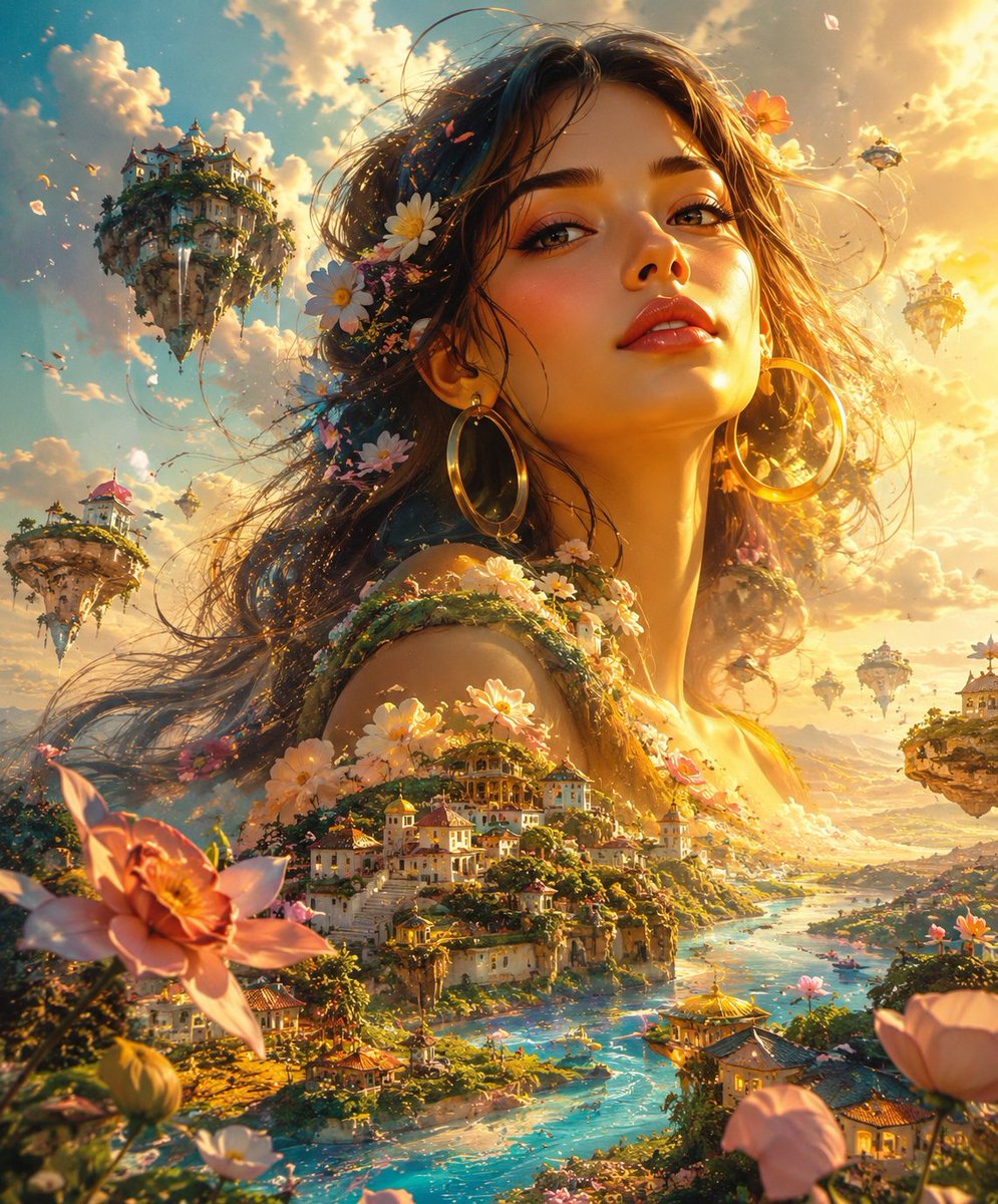 Comic / Storyboard - Ethereal Giant Woman Landscape - Image 1