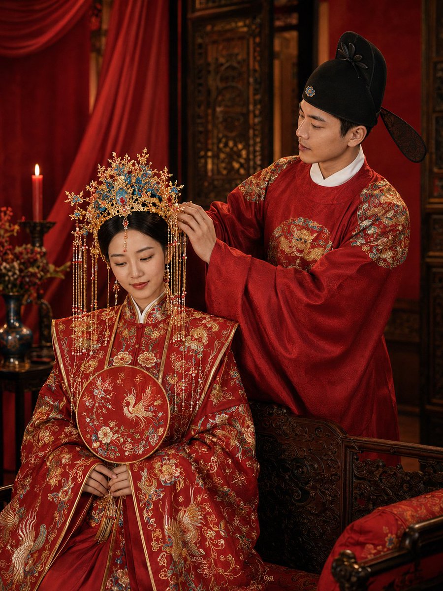 Social Media Post - Ming Dynasty Hanfu Wedding Portraits - Image 1