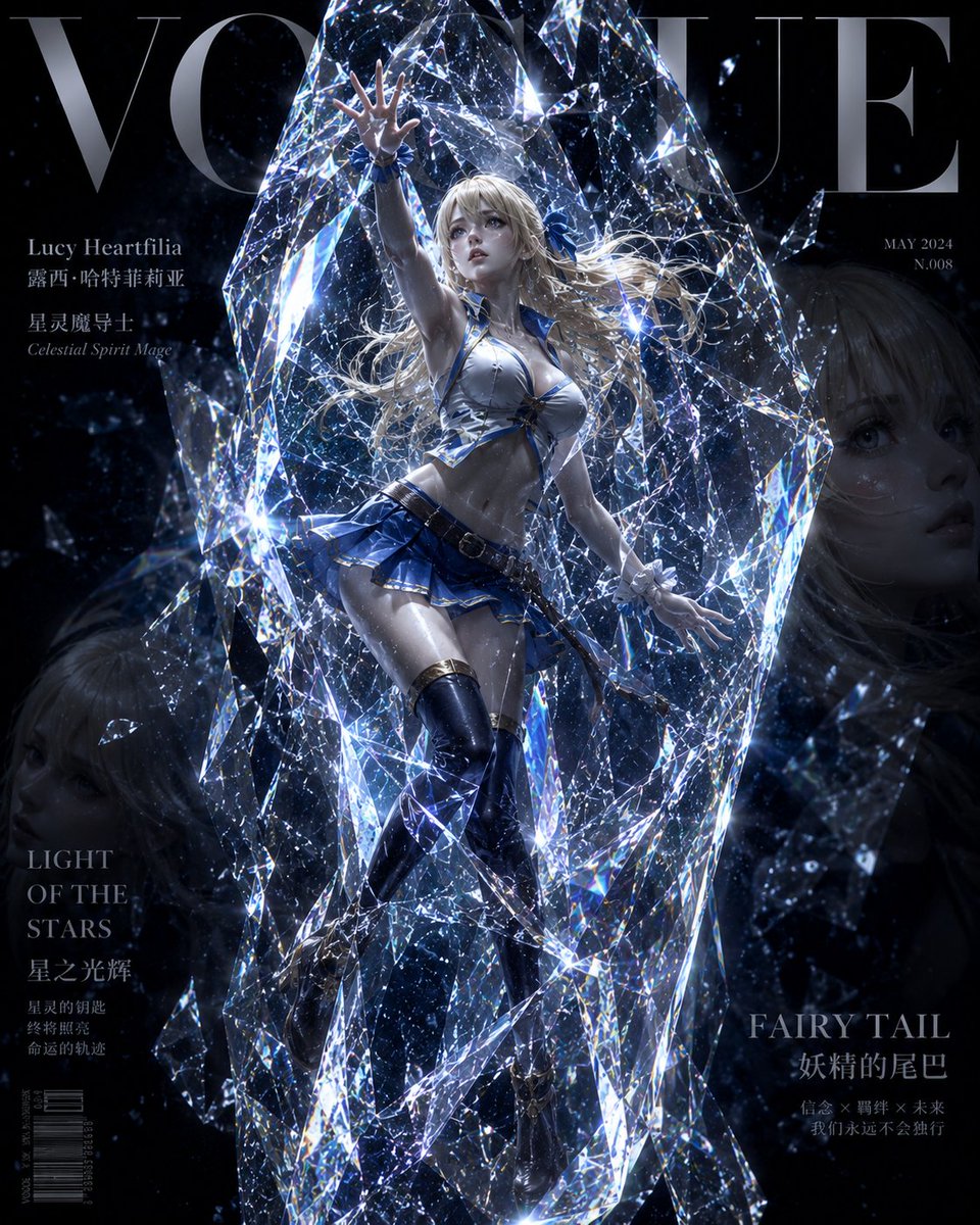 Avant-Garde Crystal Frozen Portrait