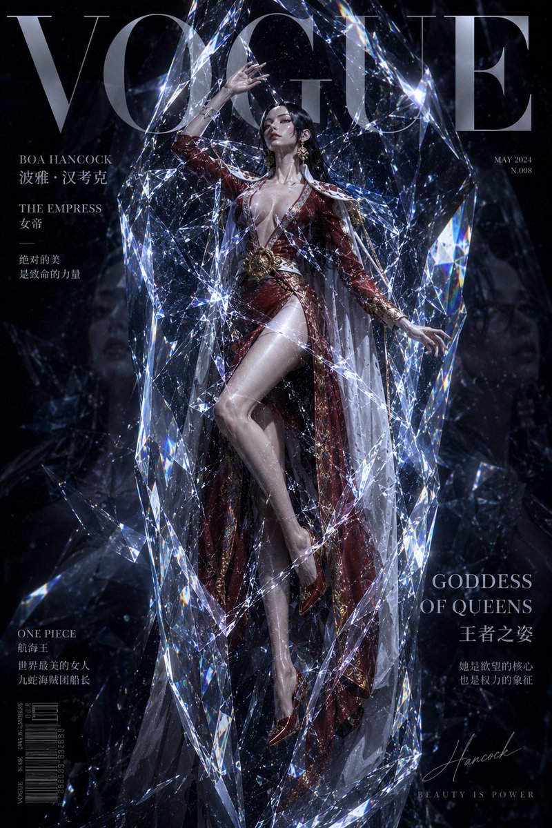 Avant-Garde Crystal Frozen Portrait example 2