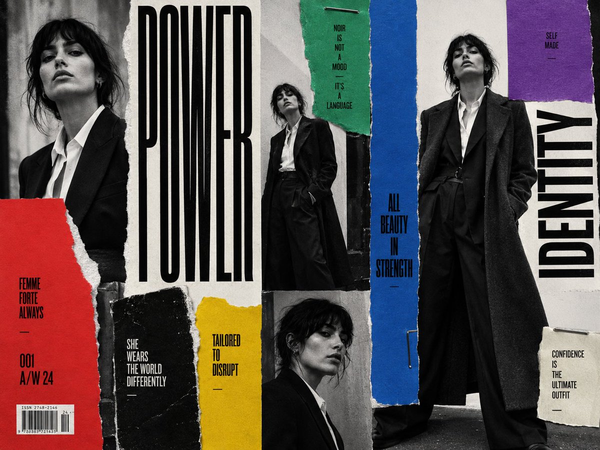 Product Marketing - Noir Fashion Collage Poster - Image 1