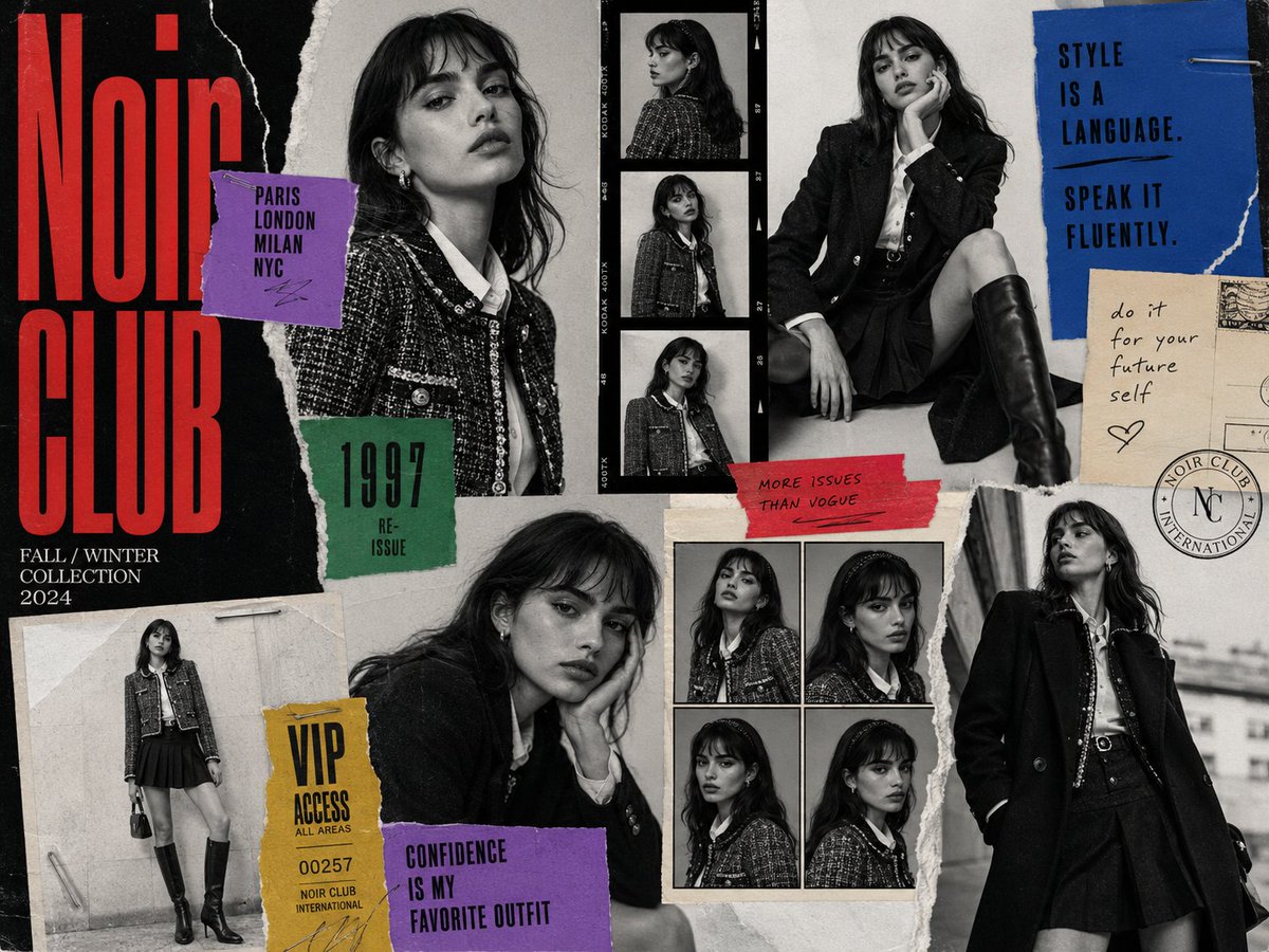 Product Marketing - Noir Fashion Collage Poster - Image 4