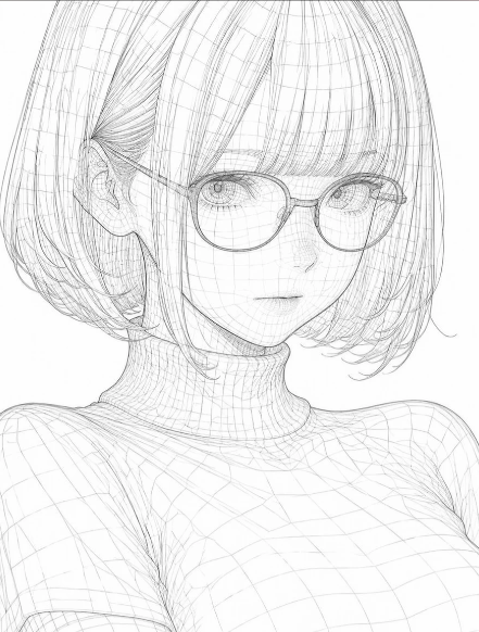 Infographic / Edu Visual - Wireframe Censored Portrait - Image 1