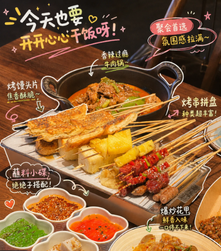 Infographic / Edu Visual - Annotated Chinese BBQ Food Poster - Image 1