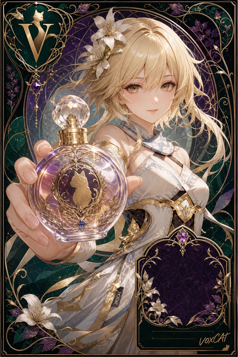 Product Marketing - Art Nouveau Fantasy Perfume Poster - Image 1