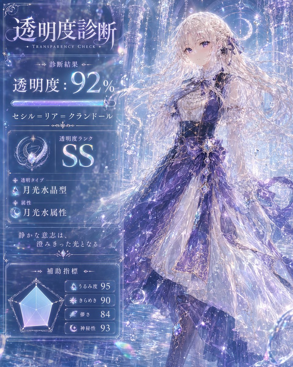 Social Media Post - Moonlit Transparency Check Card - Image 1