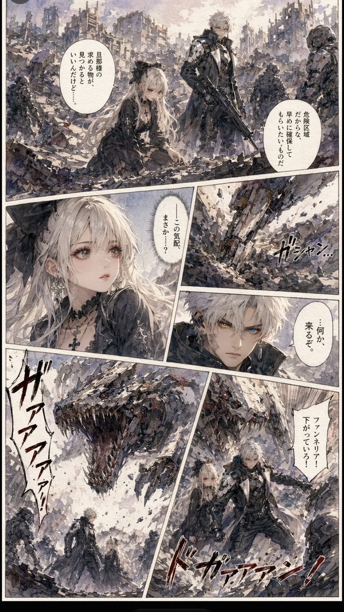 Comic / Storyboard - Gritty Sci-Fi Shoujo Manga Page - Image 1