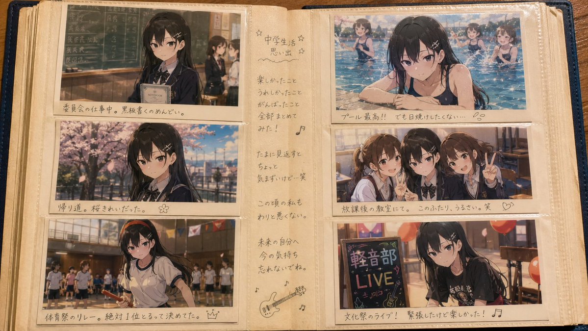 Comic / Storyboard - Nostalgic School Scrapbook Spread - Image 1