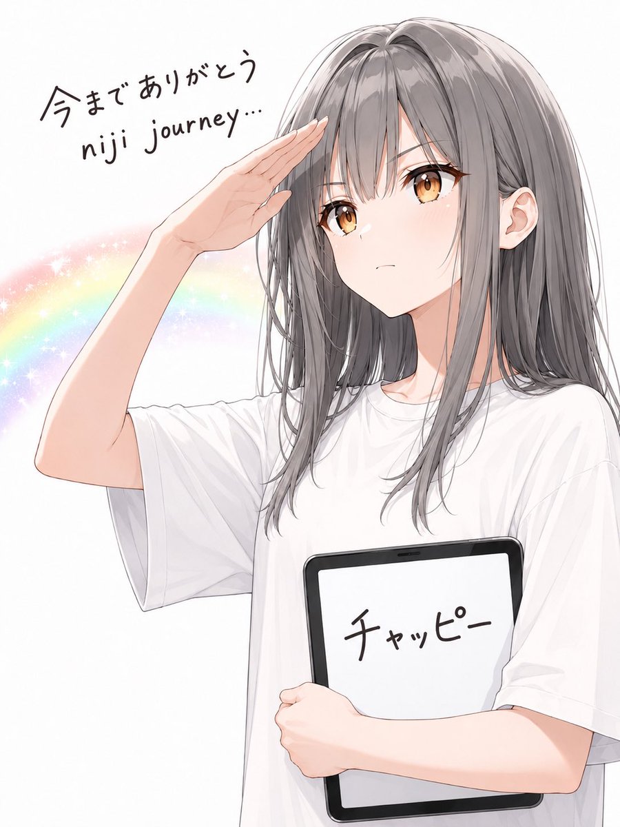 Profile / Avatar - Anime Farewell Girl With Tablet - Image 1