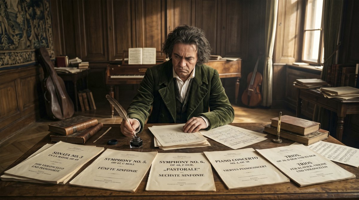 Comic / Storyboard - Beethoven Writing Symphonies - Image 1