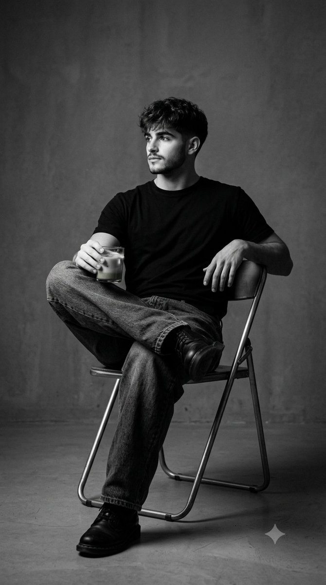 Sample output image for Black and White Studio Portrait