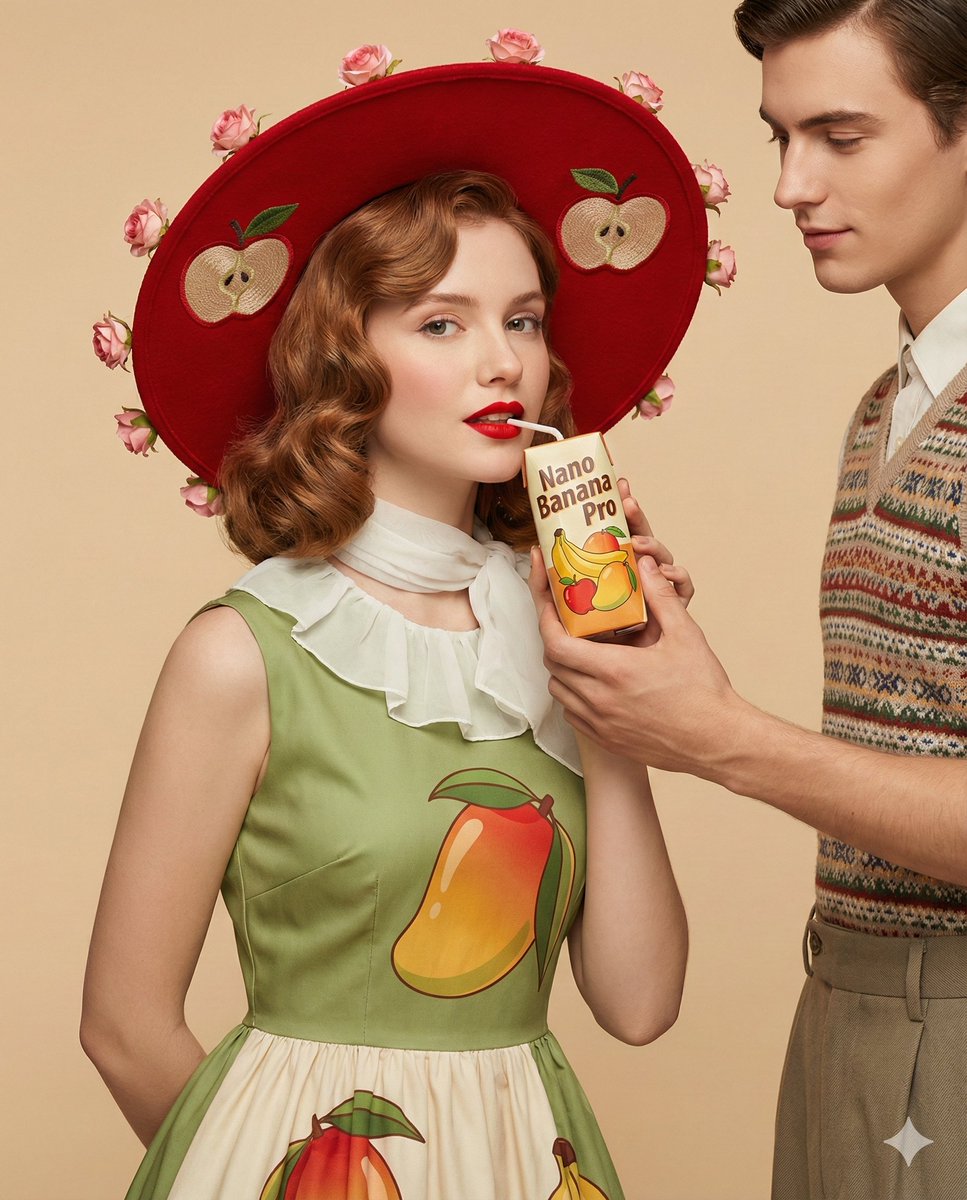 Sample output image for Retro Fashion Editorial Portrait