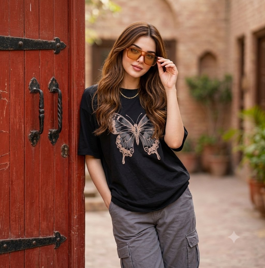 Sample output image for Fashion Street Butterfly Tee Portrait