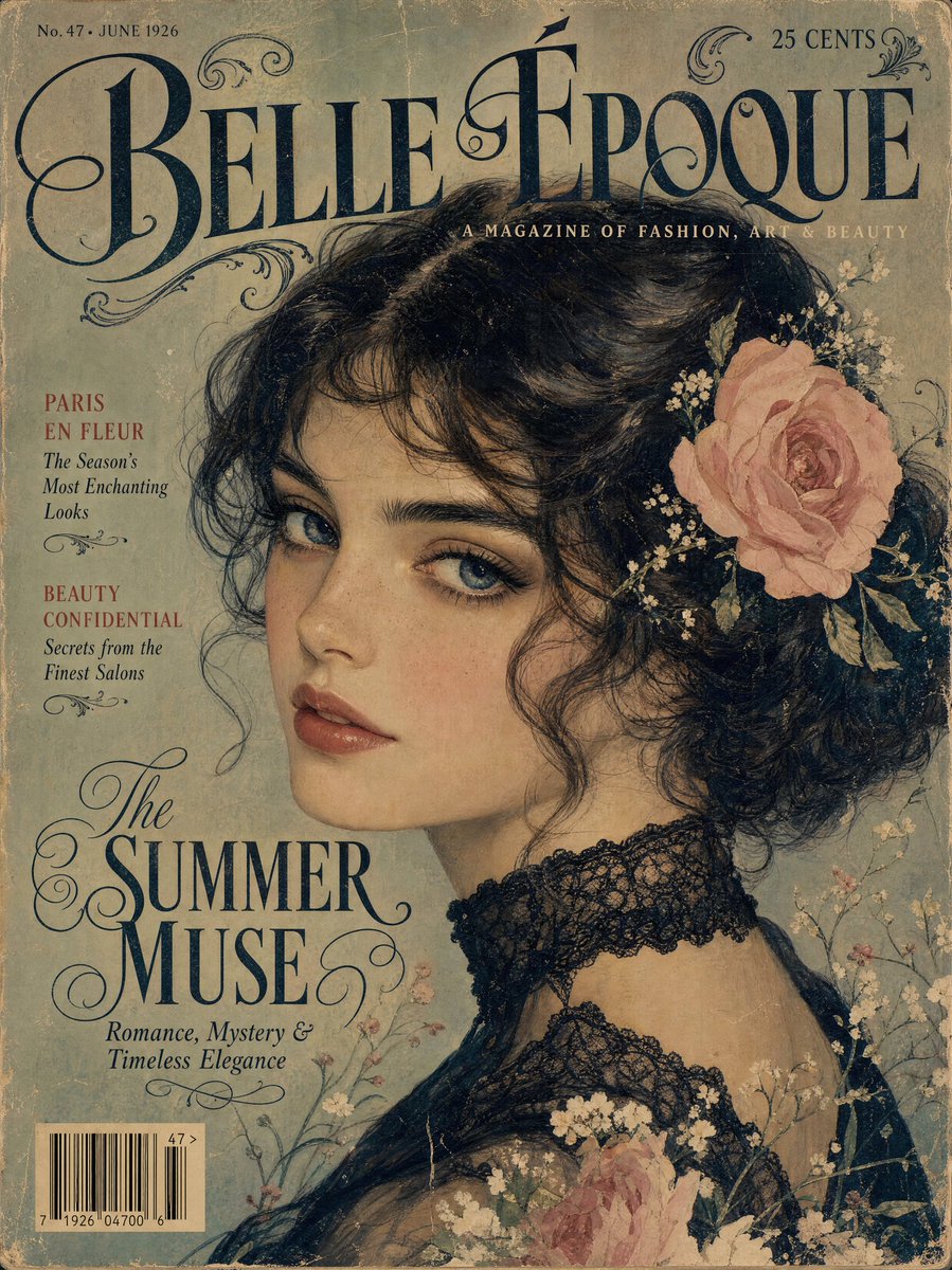 Vintage Gouache Fashion Magazine Cover example 2