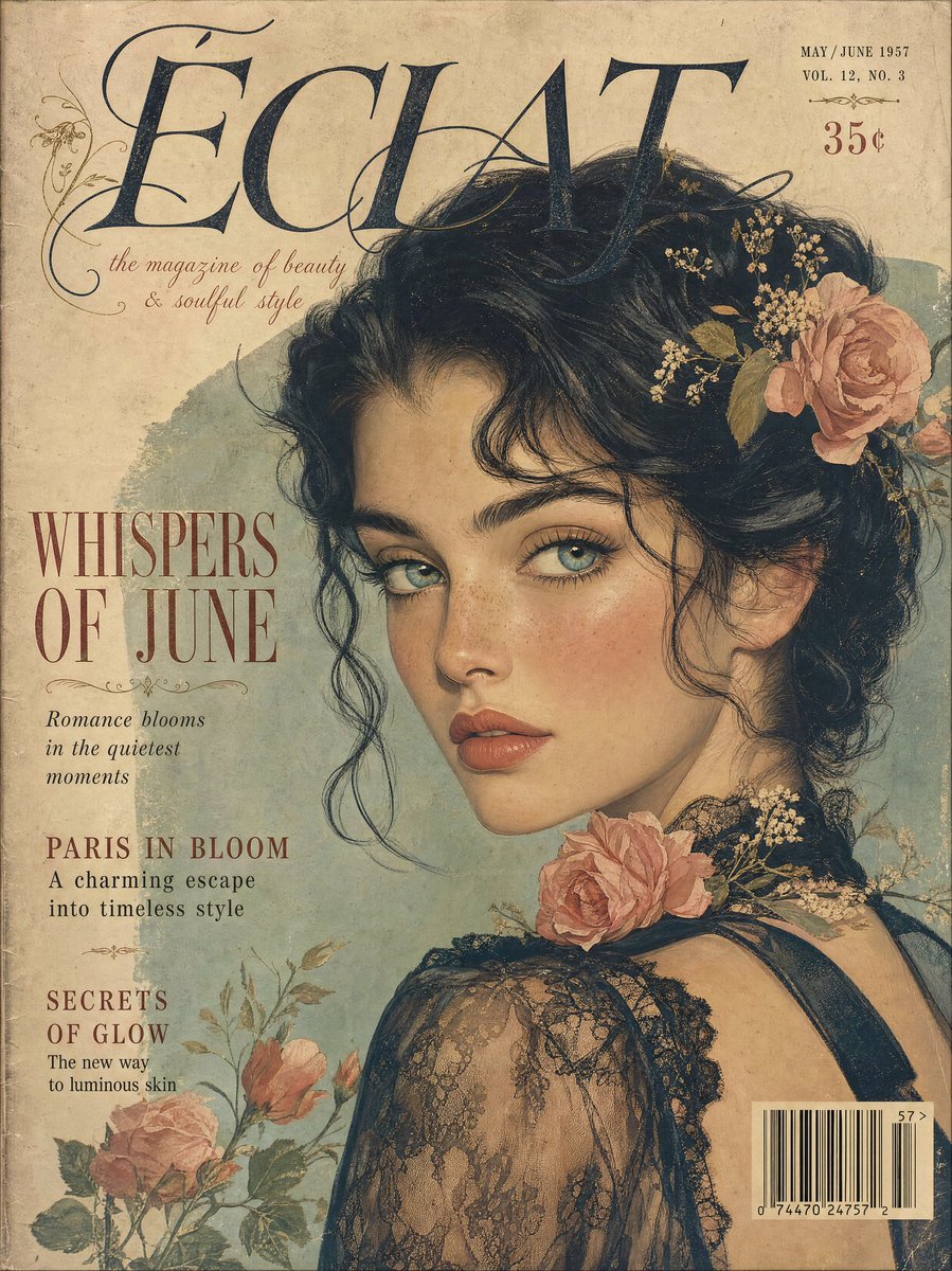 Vintage Gouache Fashion Magazine Cover example 4