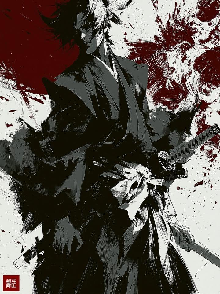 Comic / Storyboard - Samurai Ink Wash Painting - Image 2