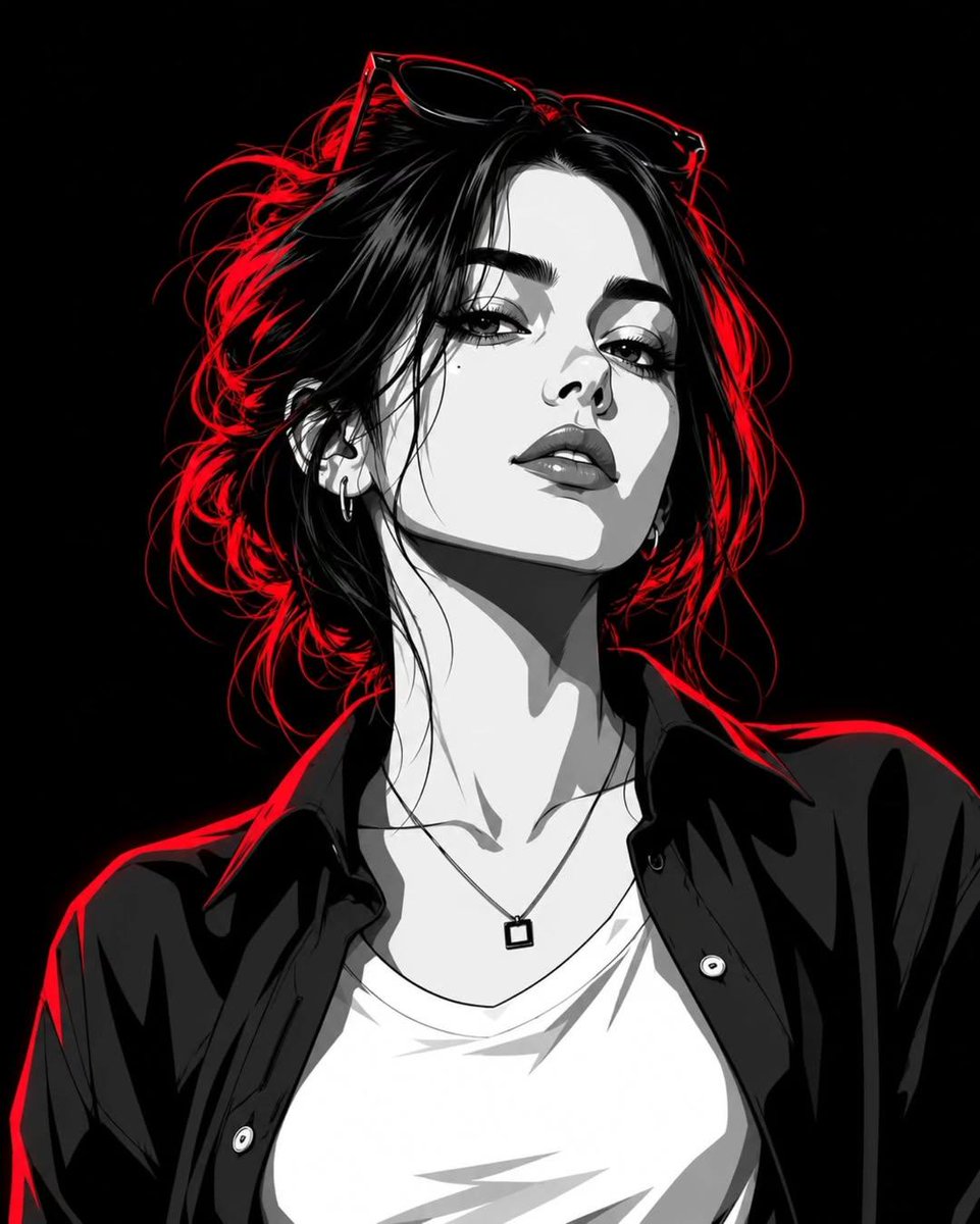 Profile / Avatar - Monochrome Portrait with Neon Rim Light - Image 2