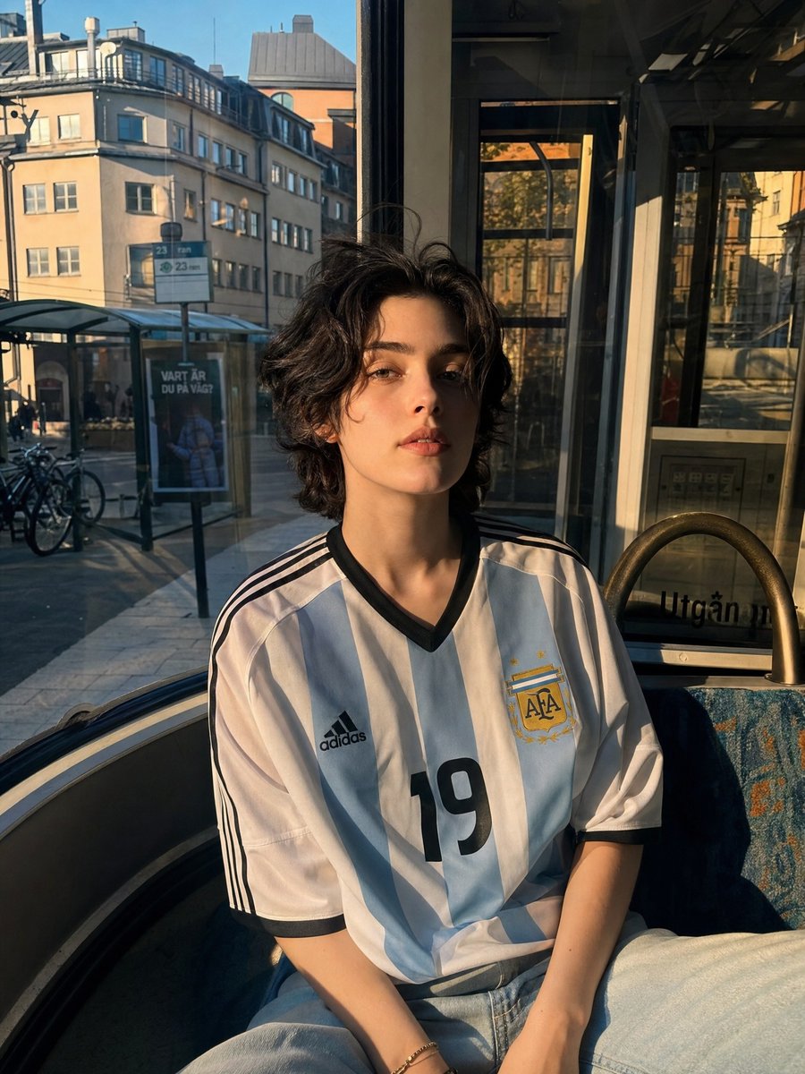 Candid Portrait in Football Jersey