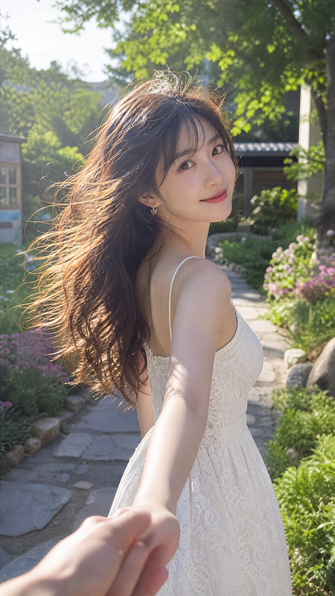 Cinematic Summer Portrait of an East Asian Woman