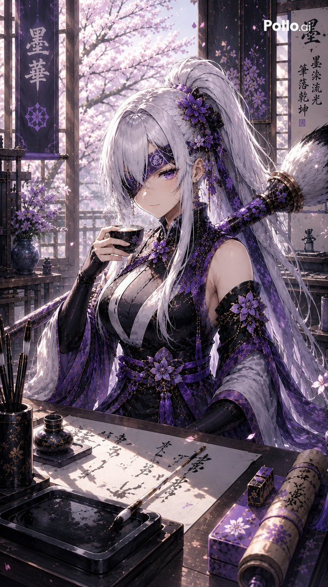 Violet Kunoichi Calligraphy Room